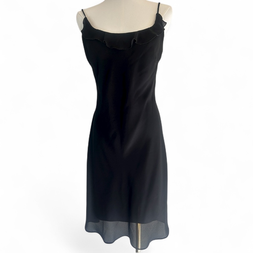 Vintage Y2K Be Smart Chiffon Overlay Strappy Ruffle Dress Fairy Whimsigoth | 7/8